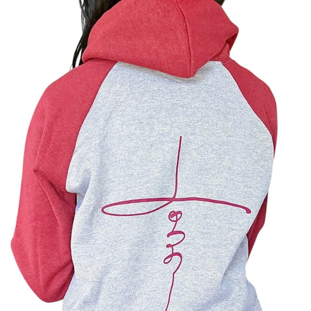 "Women's Contrast 'Love' Colorblock Hoodie"